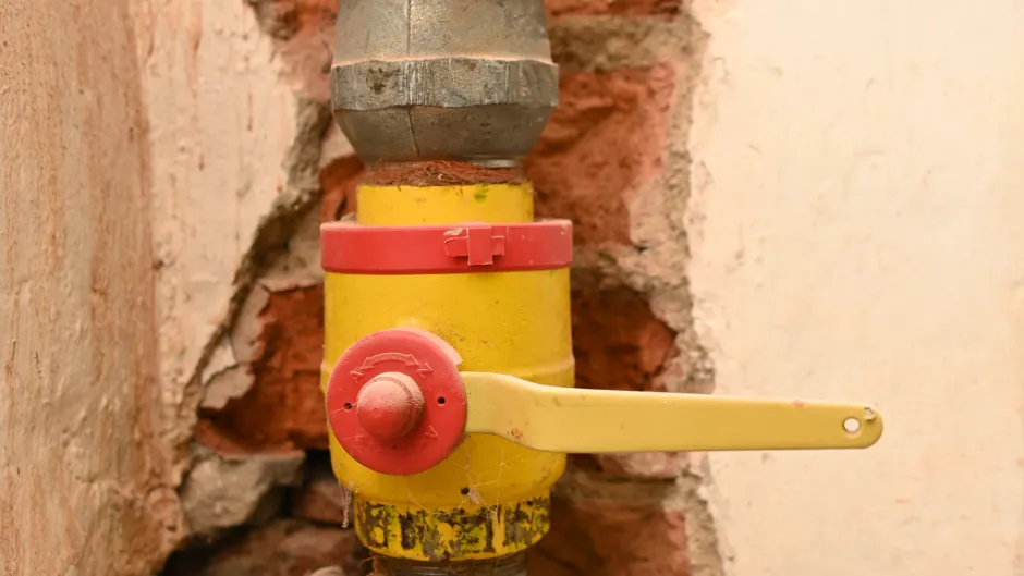 Gashahn Gas Hahn Leitung Gasnetz